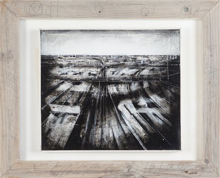 JONATHAN GUAITAMACCHI (1961-) Suburbia 2014olio su carta su tavola cm...