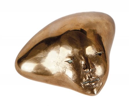 CAPELLINI SERGIO (1942-) Testa bronzo cm 6x10x7esemplare 31/33firmato e...