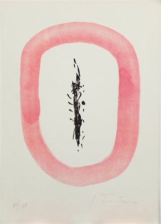 LUCIO FONTANA (1899-1968) Senza titoloserigrafia cm 49x34,5esemplare...