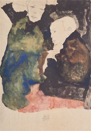 EGON SCHIELE (1890-1919) Egon Schiele 1890-1918cartella cm 65x48 di 10...