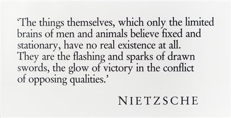 JOSEPH KOSUTH (1945-) "Pretext" Project 1989stampa ai sali d'argento cm...