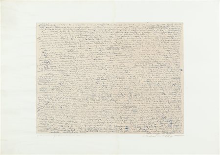 LUCAMARIA PATELLA (1938-) Rifletti-in due sensi 1974acquaforte scrittura su...