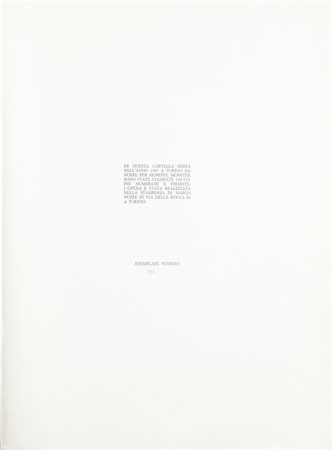 GILBERTO ZORIO (1944-) Cartella 19873 serigrafie cm 43,7x32,7esemplare...