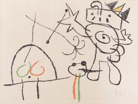 JOAN MIRO' (1893-1983) Senza titoloserigrafia cm 49x65esemplare...