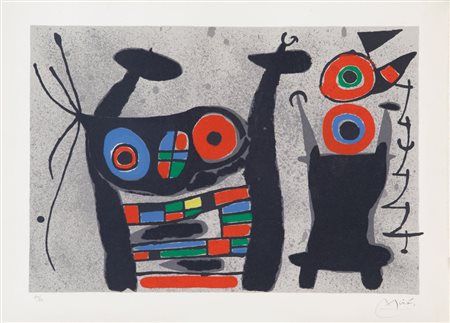 JOAN MIRO' (1893-1983) Ubu aux Balearesserigrafia cm 36,5x50,5esemplare...