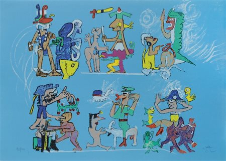 SEBASTIAN MATTA (1911-2002) Lotto di tre opere Senza titoloserigrafia cm...