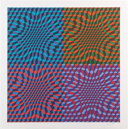 VICTOR VASARELY (1906-1997) Senza titolo 1982serigrafia cm 67,5x68esemplare...