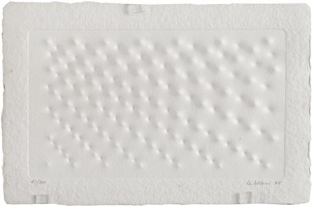 ENRICO CASTELLANI (1930-) Senza titolo 1988carta estroflessa cm...