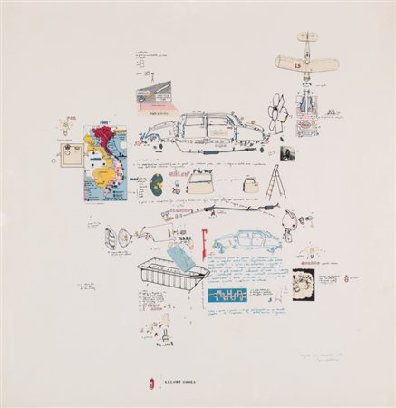 GIANFRANCO BARUCHELLO (1924-) Senza titoloserigrafia cm 49x49firmato in basso...