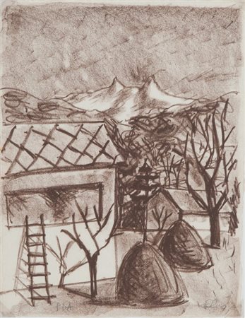 SALVO (1947-2015) Senza titololitografia cm 32,5x25,5esemplare P.A.firmato in...