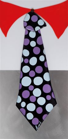 ENRICO BAJ (1924-2003) Senza titolo materiale plastico cm 58x29firmato in...