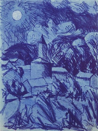 SALVO (1947-2015) Lotto di due opereSenza titolo 1983serigrafia cm...