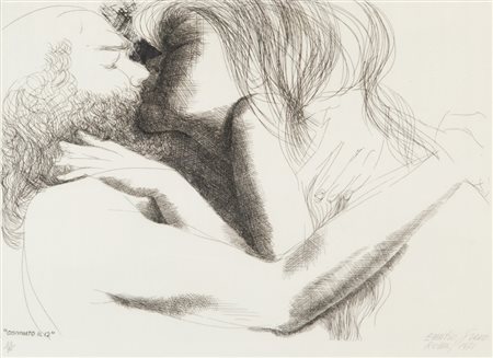 EMILIO GRECO (1913-1995) Commiato N.12 1971acquaforte cm 49x69esemplare...