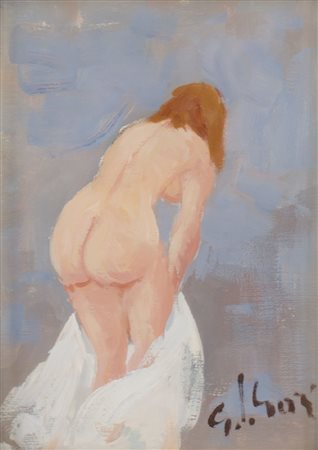 GINO PAOLO GORI (Firenze 1911 - 1991) OLIO su tavola "nudo femminile" firmato...
