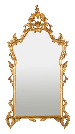 SPECCHIERA in legno intagliato e dorato. Firenze meta' '900 Misure: cm 72 x 140