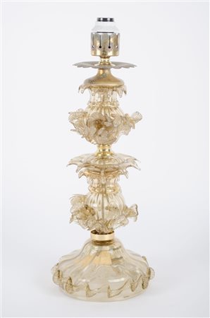 LUME in vetro di Murano nei toni dell'ambra ad una luce. XX secolo Misure: h...