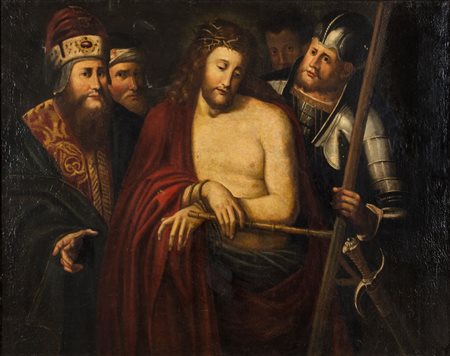 DENIS CALVAERT (Anversa 1540? - Bologna 1619) OLIO su tela "Ecce Homo"....