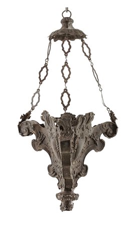 LAMPADA votiva Luigi XVI in metallo (mancanze). Sicilia XVIII secolo Misure:...