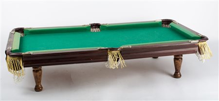 TAVOLO da biliardo portatile completo di due stecche, triangolo, 15 palline e...