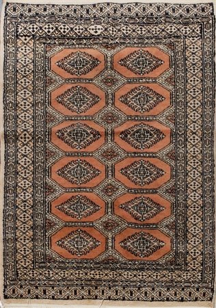 TAPPETO Kashmir Karachi, trama e ordito in cotone e vello in lana. Pakistan...