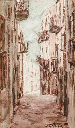 CARMELO FERTITTA (Gioiosa Marea (Me) 1911 - Palermo 1995) OLIO su tela...