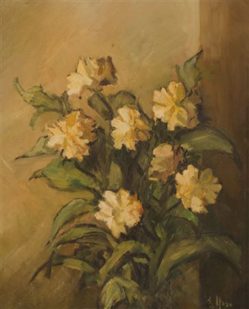 EZIO URSO OLIO su tela "natura morta", firmato in basso a destra. XX secolo...