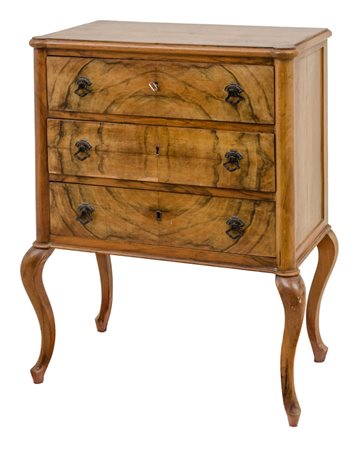 CASSETTONCINO stile Barocco in noce e radica di noce. Italia XX secolo...