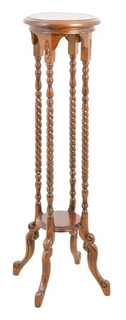 CANTONE in noce con colonne a torciglione. Sicilia XX secolo Misure: h cm 102