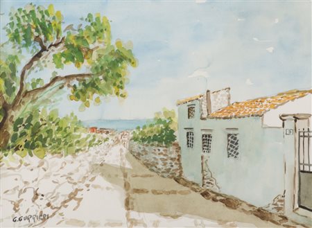 G. CURRIERI ACQUARELLO su carta "stradella", firmato in basso a sinistra. XX...