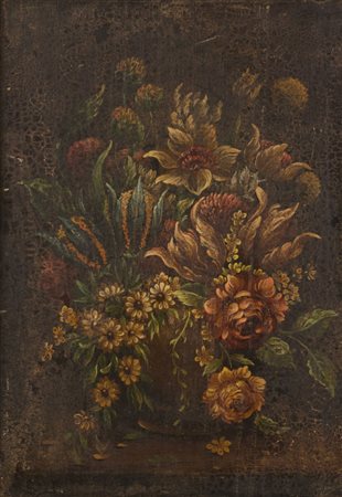 OLIO su tela "natura morta". XX secolo Misure: cm 70 x 50