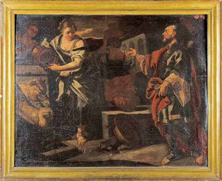 Anonimo del XVIII secolo Rebecca al Pozzo Da Francesco Solimena Olio su tela....