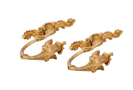 Porta Embrasse Stile Luigi XV Coppia in bronzo dorato Napoleone III. Francia...