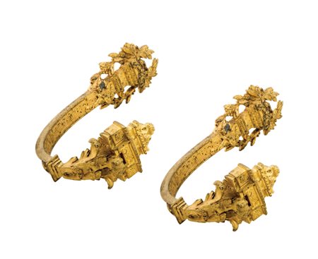 Porta Embrasse stile Luigi XVI Coppia in bronzo dorato Napoleone III. Francia...