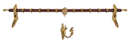 Mantovana e coppia di Porta Embrasse stile Luigi XVI in mogano e bronzo...