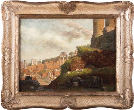 Enoch Wood Perry Boston 1831-New York 1915 Coppia di dipinti: Vedute del Foro...