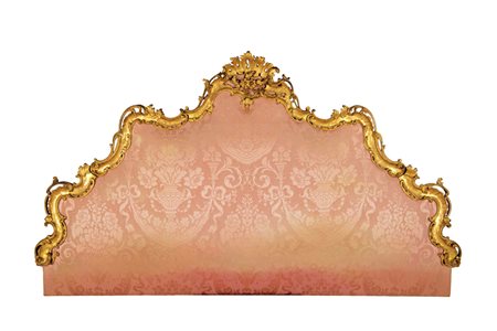 Testiera da Letto in stile LUIGI XV Riccamente intagliata e dorata con decori...