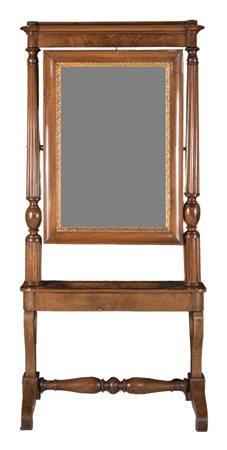 Coppia di Psiche da terra in LEGNO DI noce, Modena prima metà del XIX secolo...