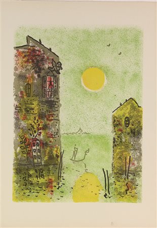 Franco Rognoni, Venezia, (1975 circa), litografia su carta, cm. 70x50, es....