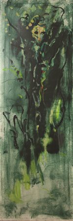 Ernesto Treccani, Senza titolo, 1977, serigrafia su tela, cm. 150x50, es....