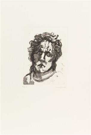 Francesco Messina, Senza titolo, incisione su carta, cm. 50x35 (lastra cm....