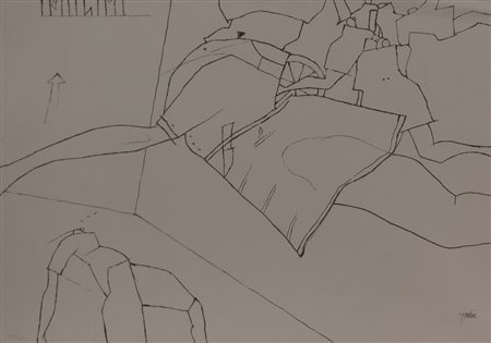 Emilio Tadini, Senza titolo, serigrafia su carta, cm. 50x70, es. XIX/XL,...