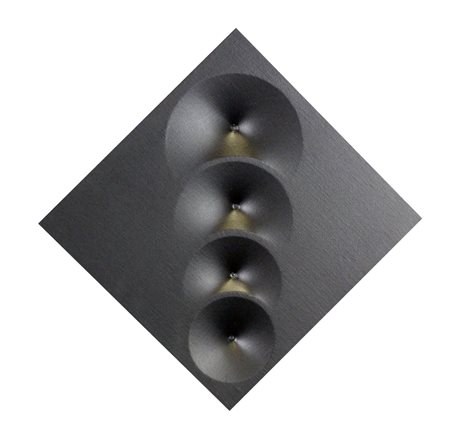 Stefano Brunello, Senza titolo, acrilico su tela estroflessa, cm. 30x30,...