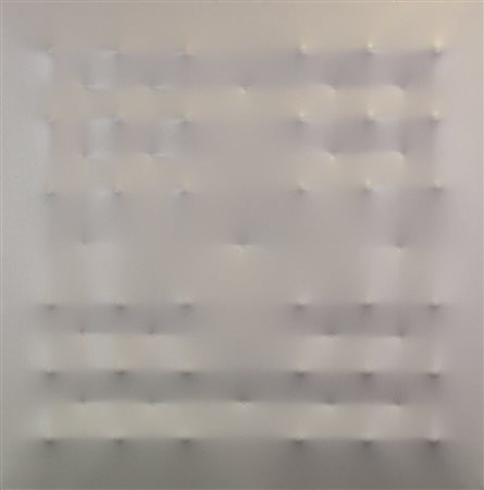 Omar Ludo, Visioni, 2013, tela estroflessa, cm. 93x93, firmato al fianco,...