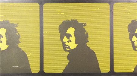 Emilio Cremonesi, Omaggio a Pino Pascali, 1969, tela emulsionata, cm. 58x100,...