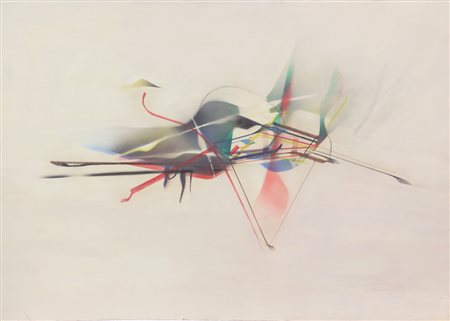 Edoardo Franceschini, Senza titolo, 1976, tecnica mista su cartone, cm....