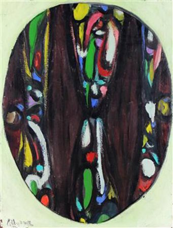 Pompeo Borra, Senza titolo, 1954, olio su tela, cm. 60x45, firmato in basso a...