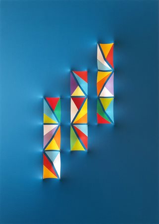 Pier Paolo Nudi, Dimensionale Multiplo, 2015, tecnica mista su tela...