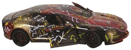 Daniele Falanga, Mad Max (Lamborghini Segnata), 2016, tecnica mista su...