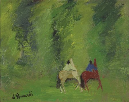 Gian Rodolfo D'Accardi, Senza titolo, olio su tela, cm. 24x30, firmato in...