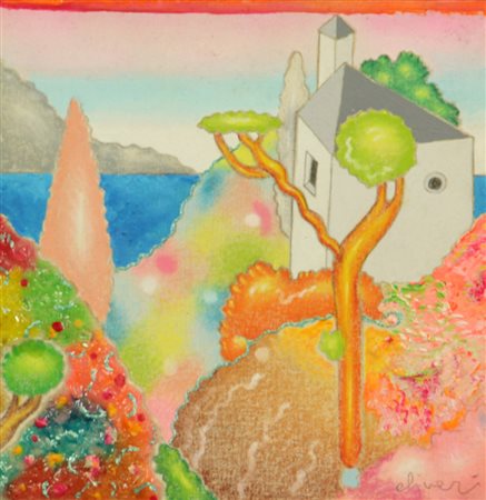 Luca Alinari, Senza titolo, tecnica mista su tela applicata su tavola, cm....